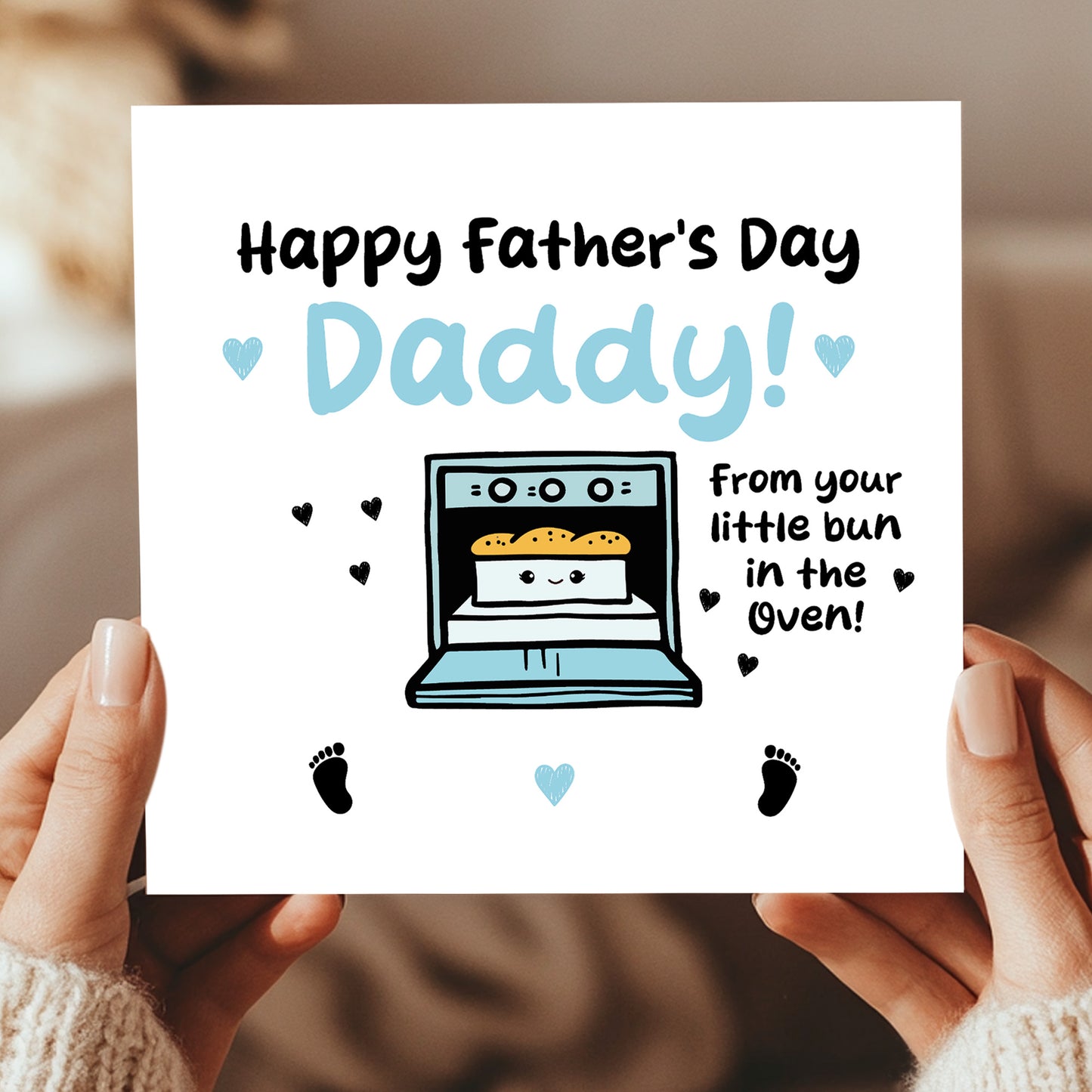 Happy 1st Fathers Day Card From Baby Bump The Bun In The Oven