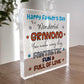 Gift For Wonderful Grandad On Fathers Day Acyrlic Block Thankyou