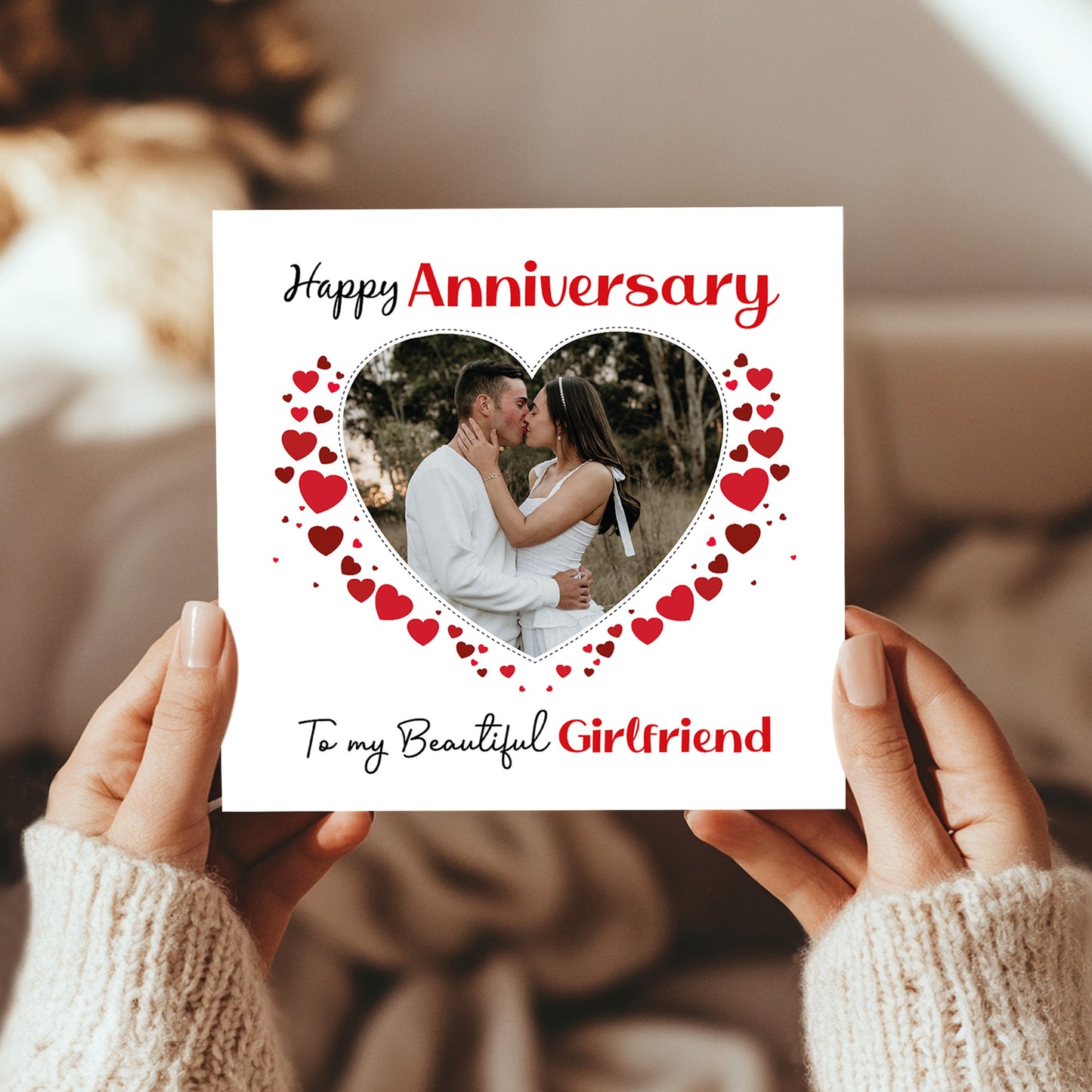 Anniversary Personalised Photo Anniversary Card To My Girlfriend