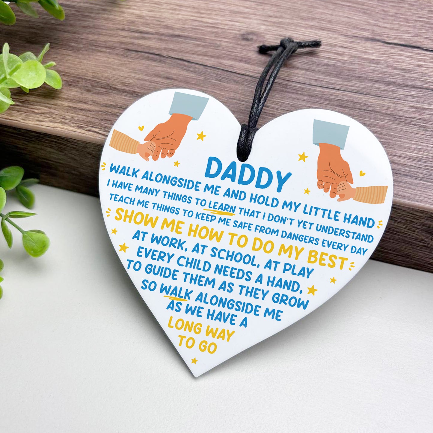 Gift For Daddy From Daughter Son Thank You Gift Acrylic Heart