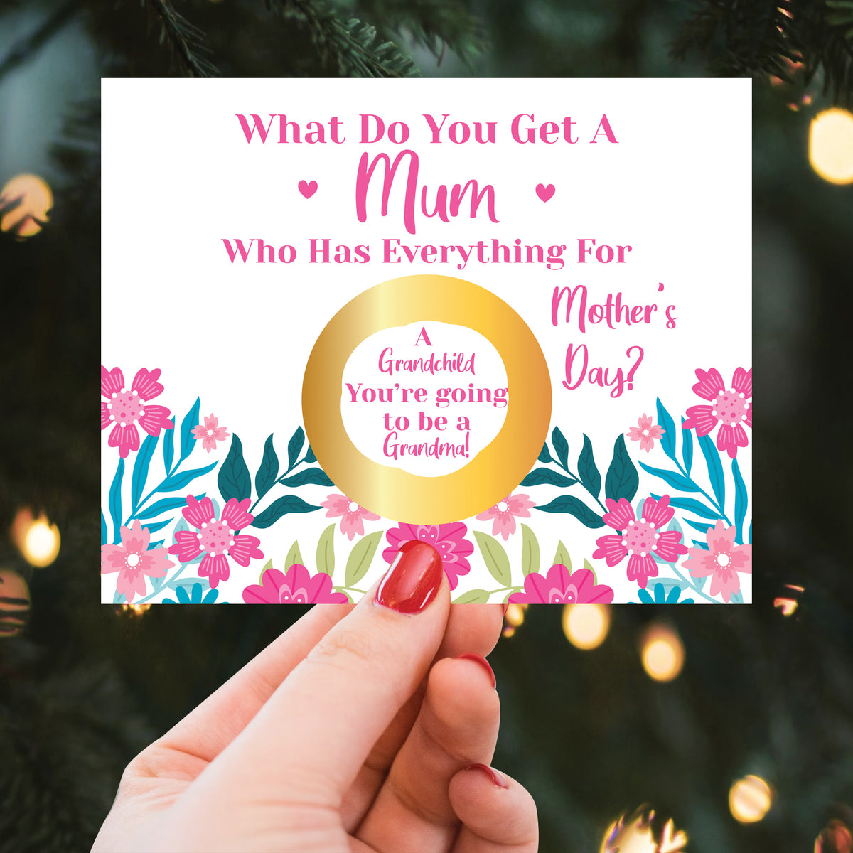 Mothers Day Pregnancy Scratch Off Card for Mum New Grandma