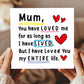 Card For Mum With Kraft Envelope Mummy Birthday Card From Son