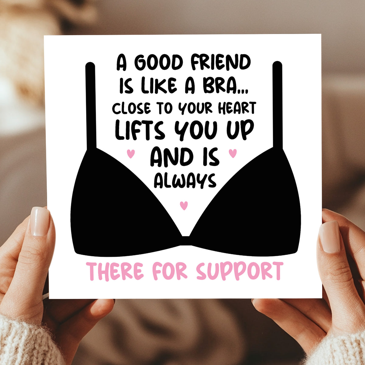 Funny Card For Best Friend Christmas Birthday Kraft Envelope