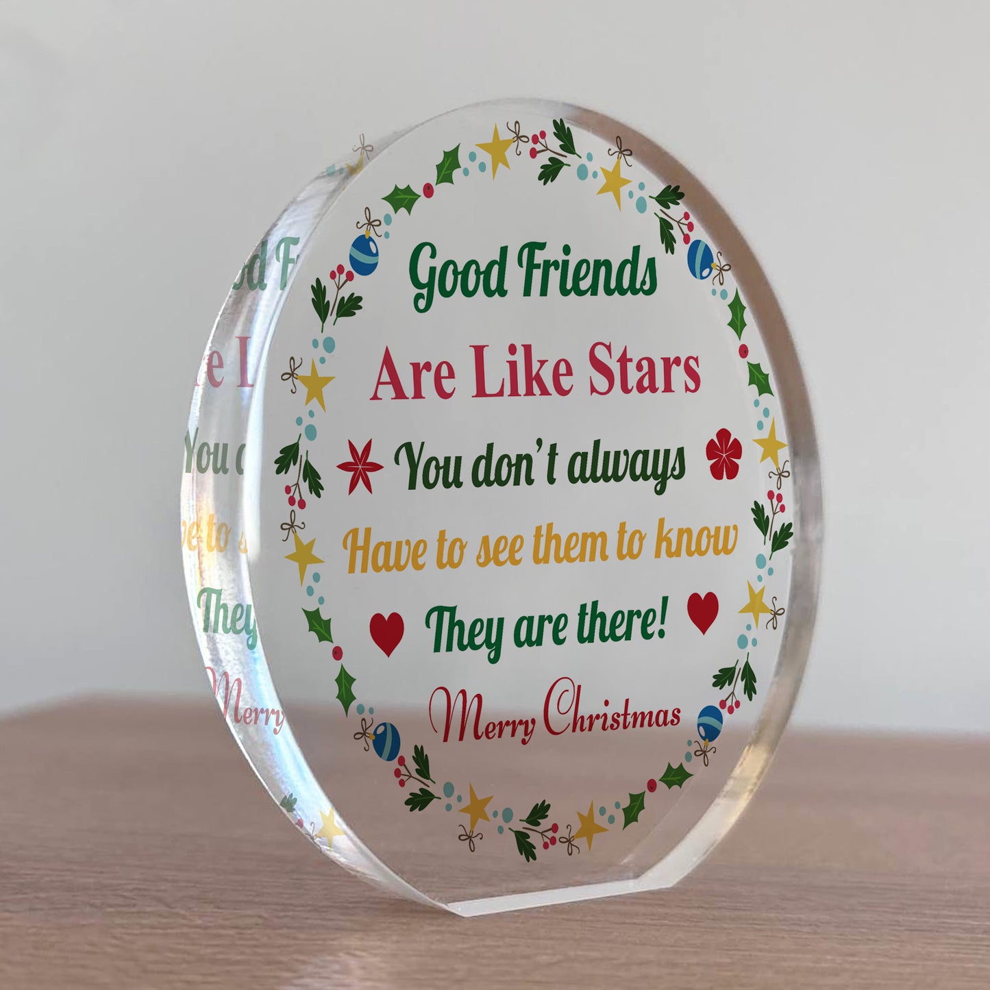 Good Friends Are Like Stars Plaque Long Distance Gift For Friend