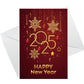 Happy New Year 2025 Cards Pack of 6 New Year Greeting Cards