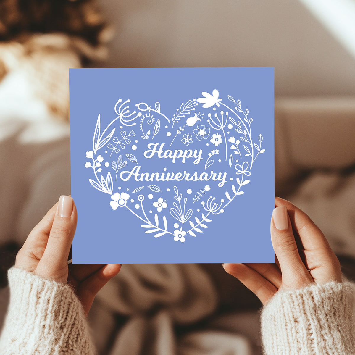 Happy Anniversary Card With Kraft Envelope Contemporary