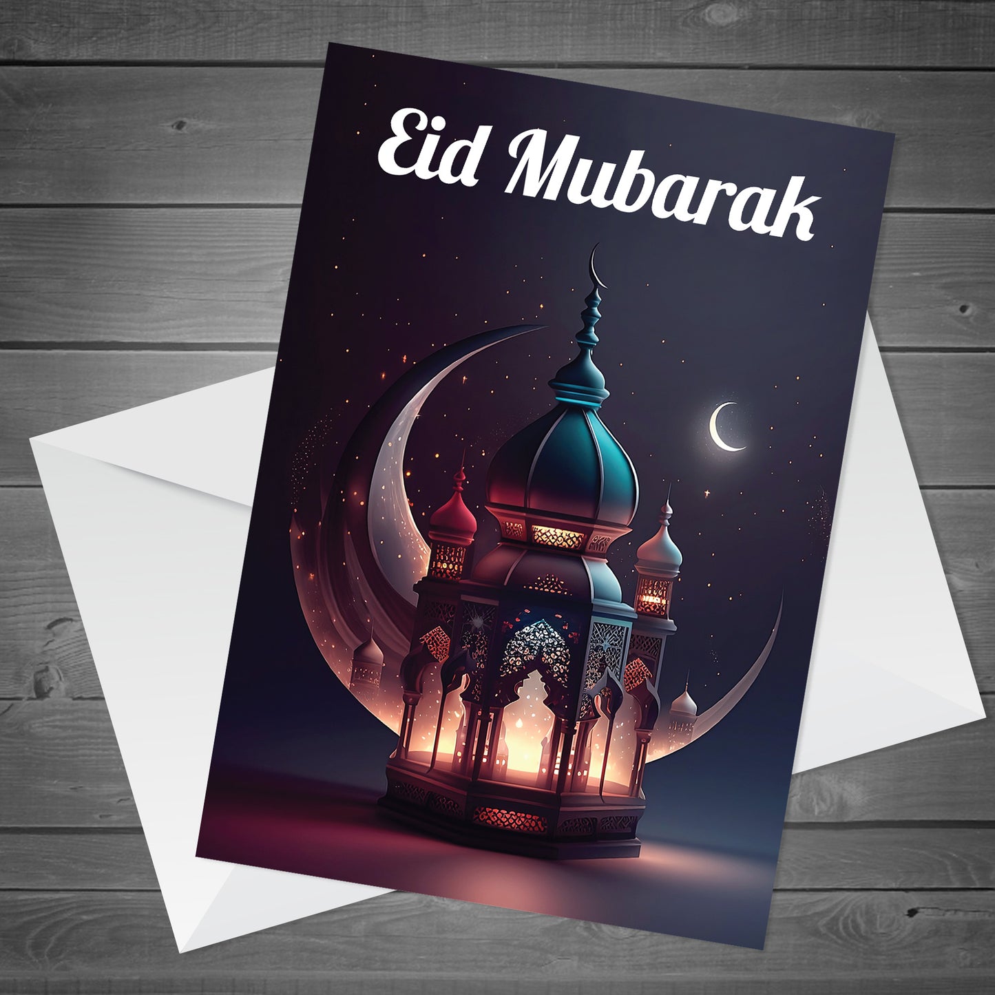 Eid Mubarak Ramadan Greetings Card For Friends Family