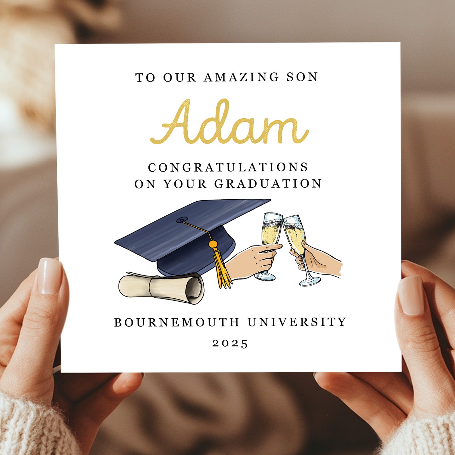 Personalised Graduation Card For Son Congratulations Graduate