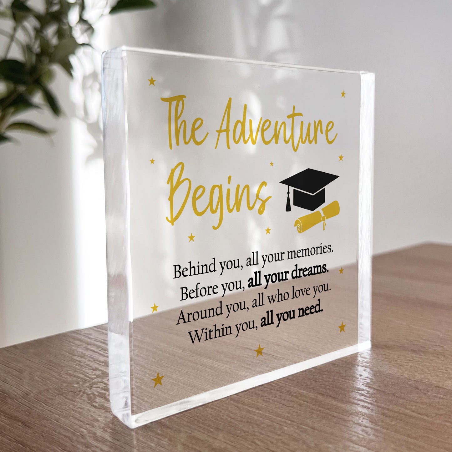 Congratulations Gift For Graduation The Adventure Begins Plaque
