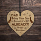 Dad Christmas Gift From Son Novelty Wood Heart Funny Gift Idea