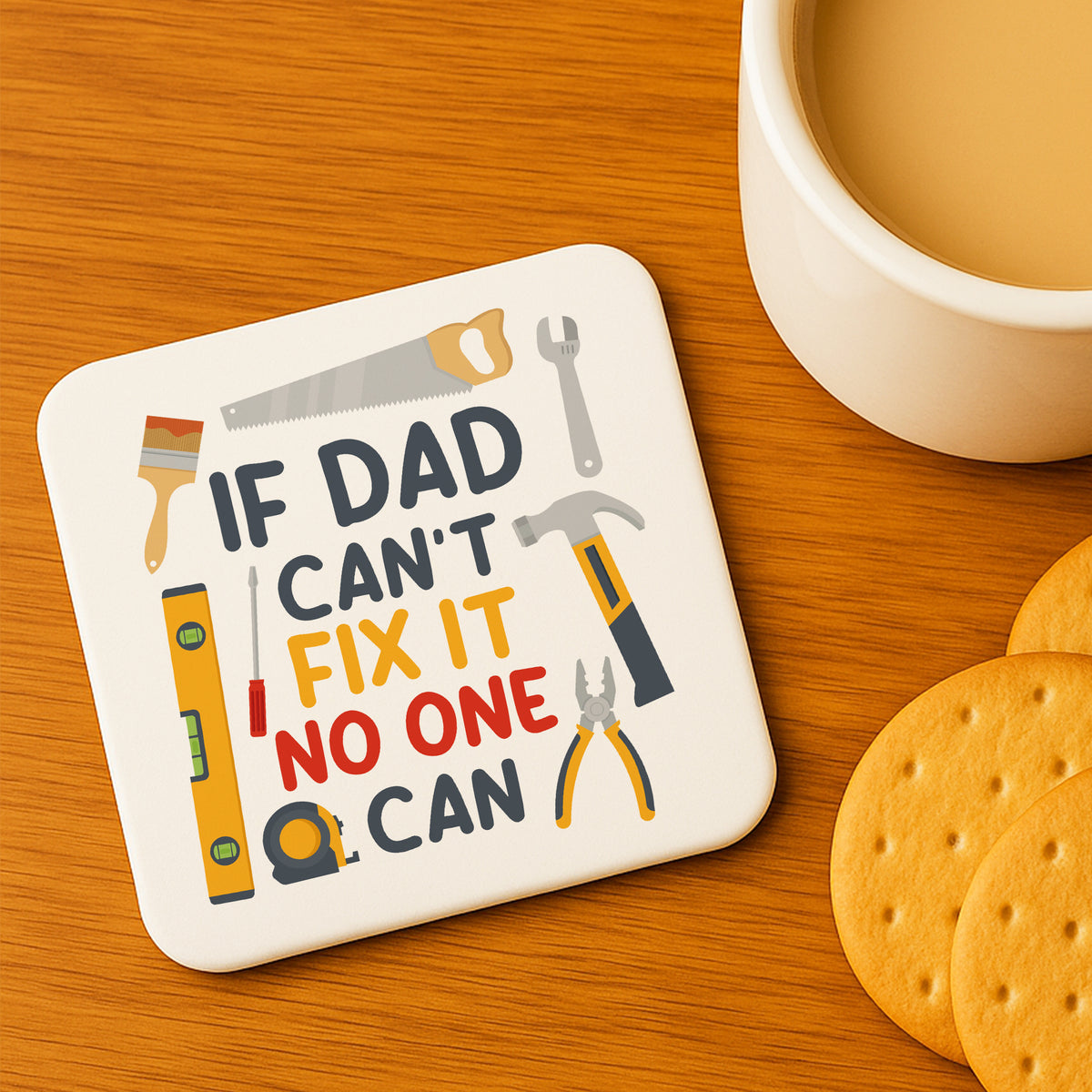 Novelty Dad Coaster For Handyman Builder Funny Gift Father's Day