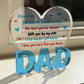 Gifts For Dad Birthday Gifts Acrylic Plaque LOVE YOU Dad Gift