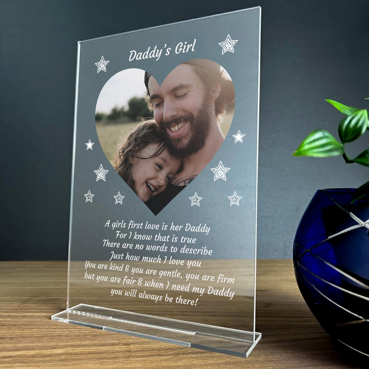 Personalised Daddy Daughter Photo Plaque Gifts For Daddy