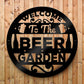 Beer Garden Welcome Signs For Outside Home Bar Pub 23x23cm