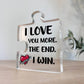 Love Acrylic Plaque Boyfriend Gifts for Him Husband Gifts