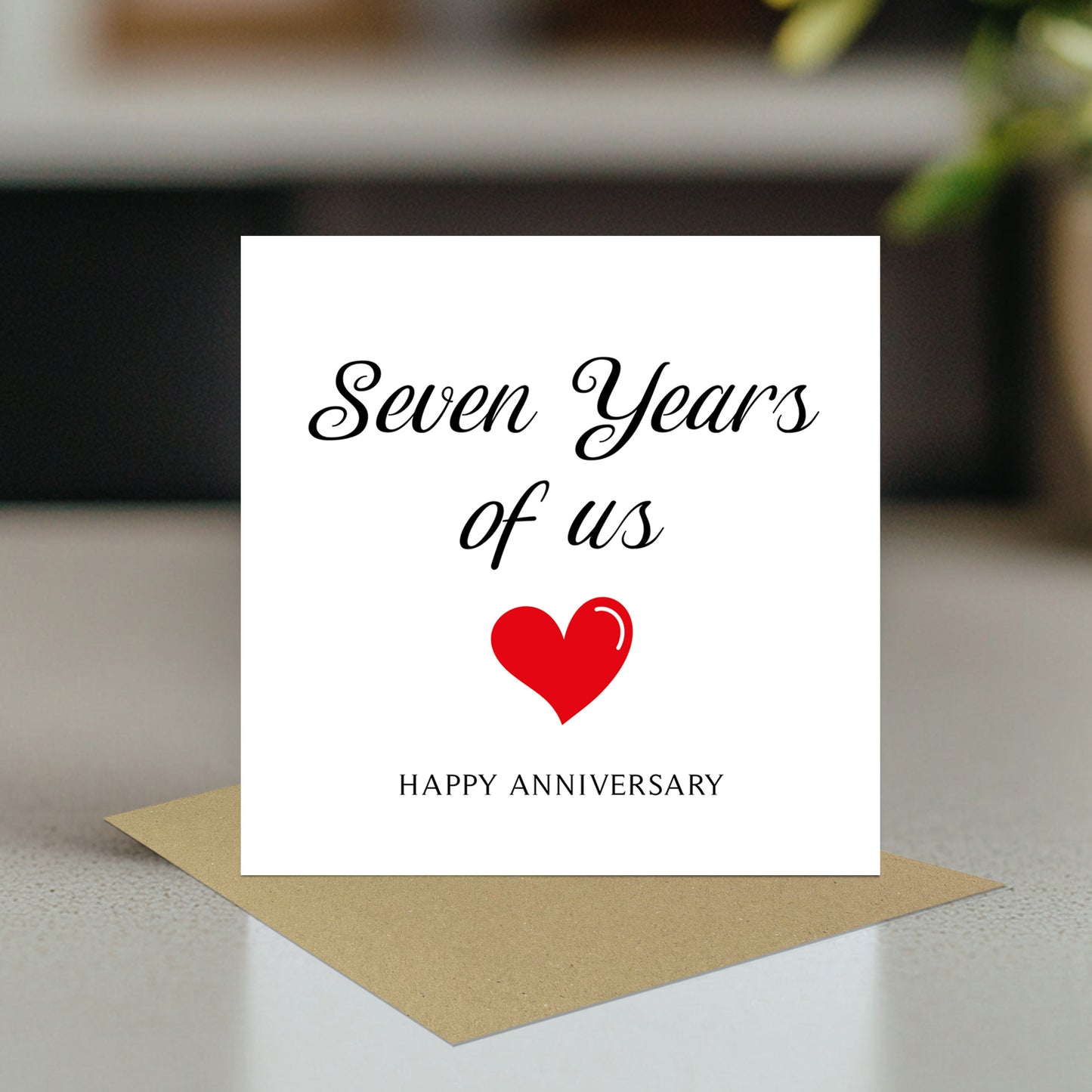 7th Anniversary Card For Husband Wife Boyfriend Girlfriend