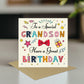 Grandson Birthday Card Happy Birthday Card For Grandson Age 3 5