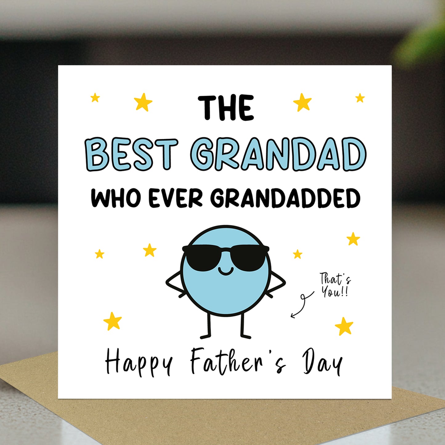 Fathers Day Card For Grandad BEST GRANDAD Whoever Grandadded