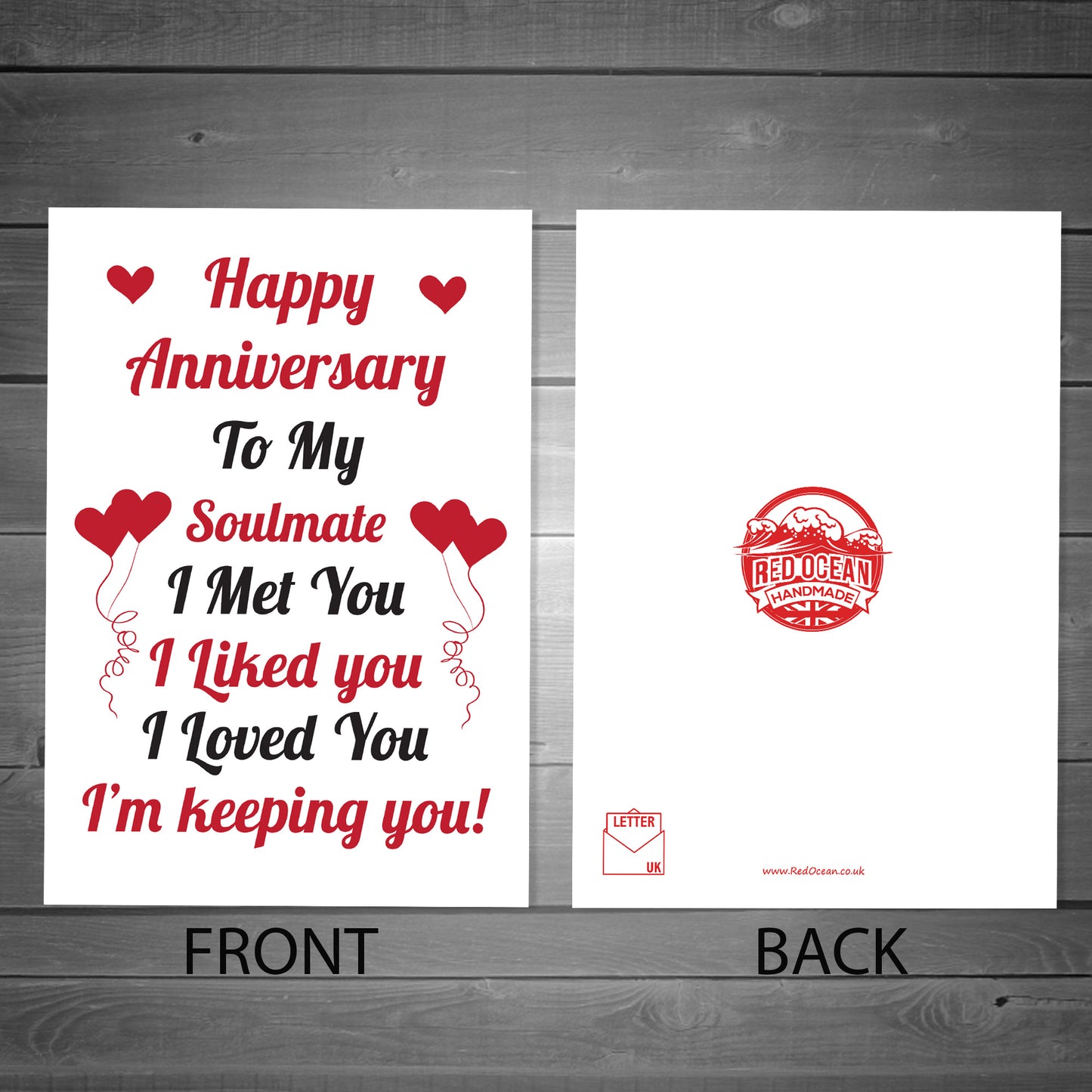 Anniversary Card For Husband Wife Girlfriend Boyfriend Soulmate