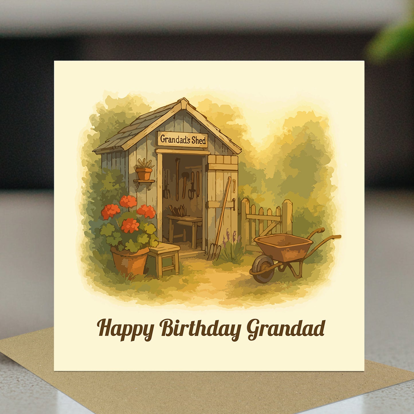 Cute Happy Birthday Grandad Card From Granddaughter Grandson