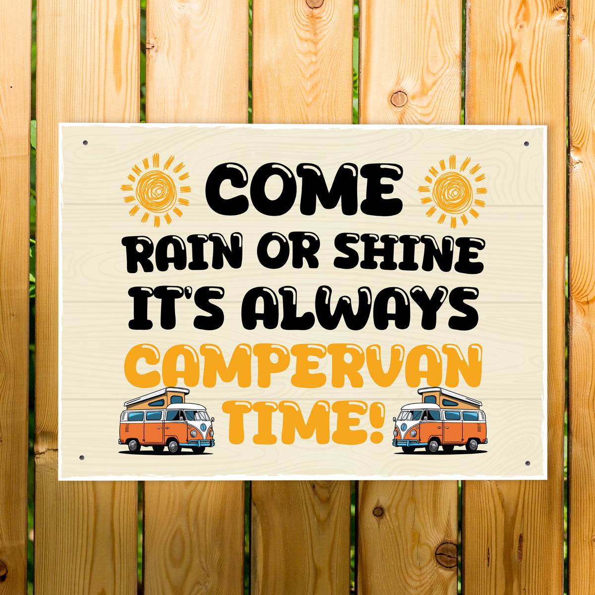 Its Campervan Time Funny Hanging Wall Door Sign For Campervan