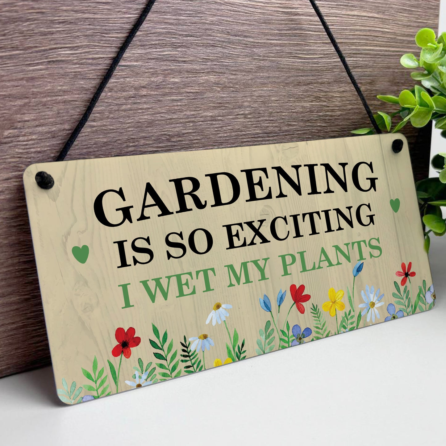 Funny Garden Plaque for Outside Garden Sign Gift For Him Her