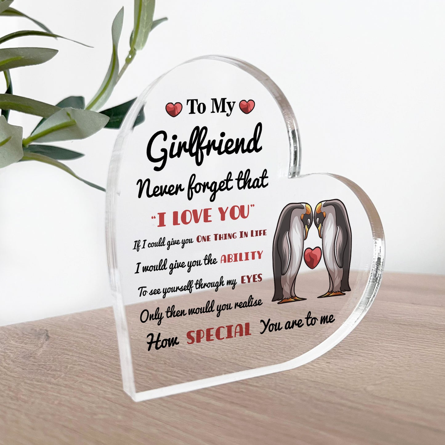 Never Forget That I Love You Gift For Girlfriend Acrylic Plaque