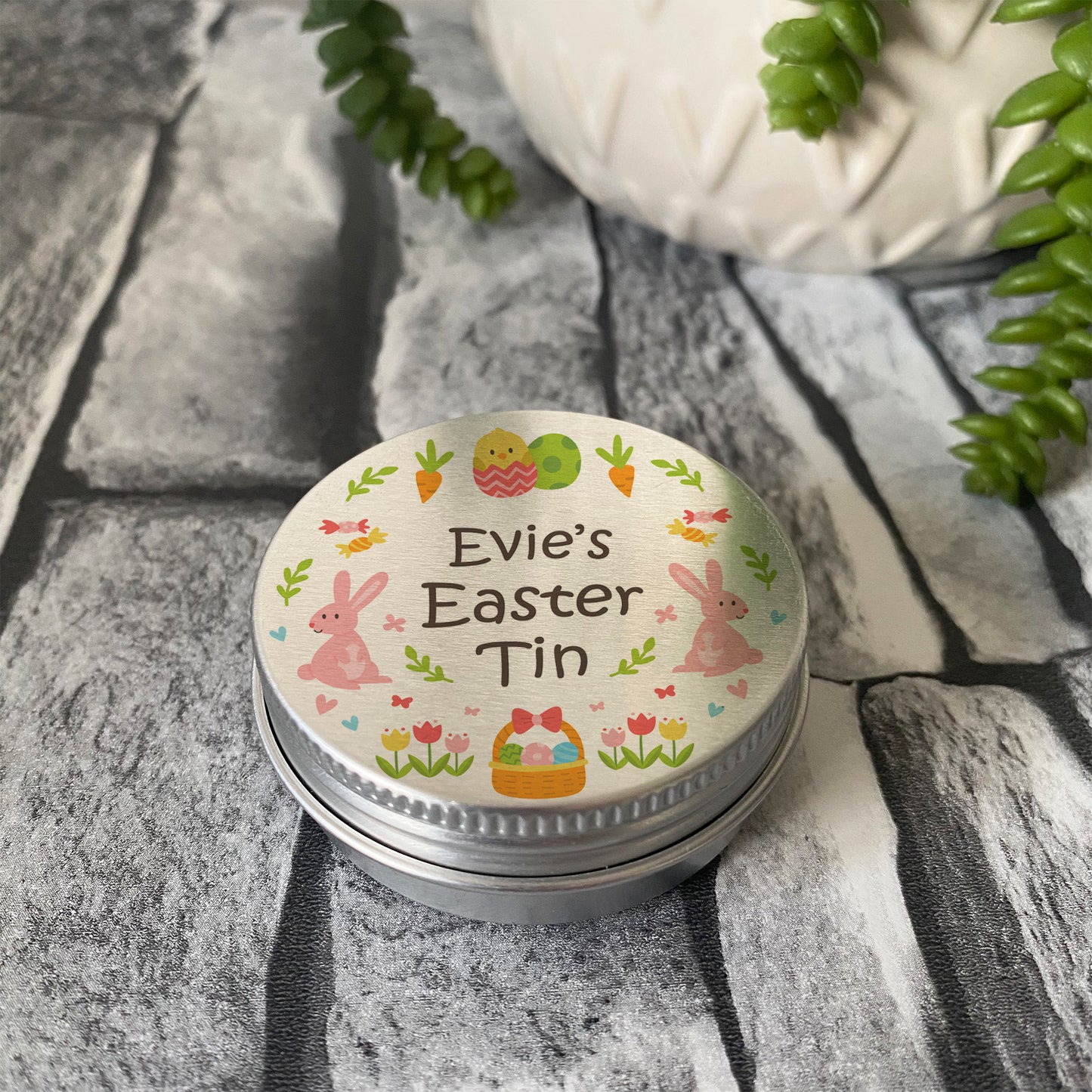 Easter Personalised Sweet Tin Happy Easter Gift For Son Daughter