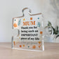 Thank You Gift For Mum Puzzle Piece IMPORTANT PIECE OF MY LIFE