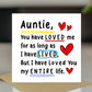 Birthday Card For Auntie With Kraft Envelope Thank You Card