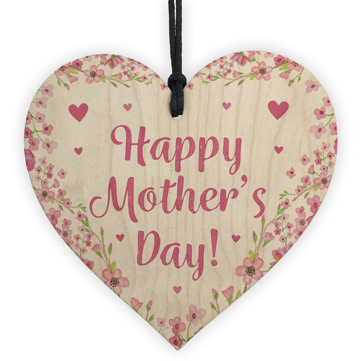 Happy Mother's Day Card For Mum Mothers Day Card Wooden Heart