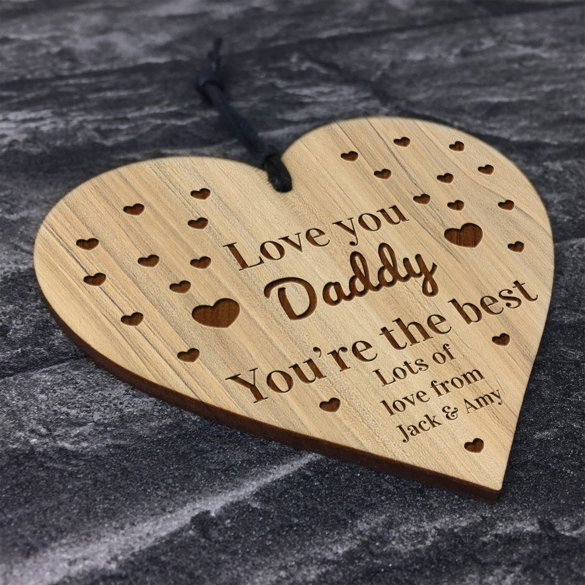 DADDY GIFT From Daughter Son PERSONALISED Love You Daddy Gift