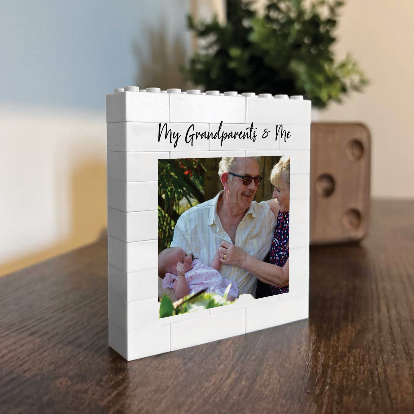 Personalised My Grandparents & Me Brick Photo Block Gift