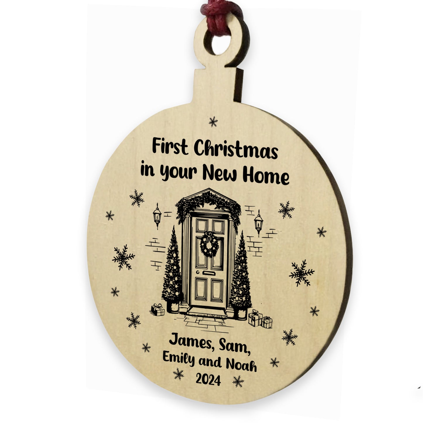 1st Christmas in Your New Home Bauble Personalised Ornament