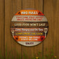 BBQ Sign For Garden Acrylic BBQ Rules Signs For Home Outside BBQ