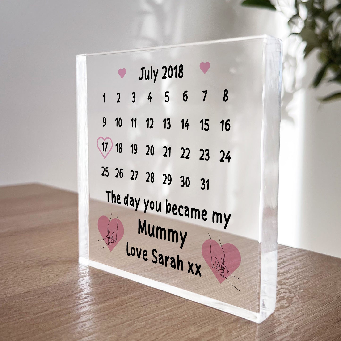 Personalised Day You Became My Mummy Gift from Daughter Son Baby