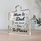 Gifts For Mum And Dad We Love You To Pieces Gift From Daughter