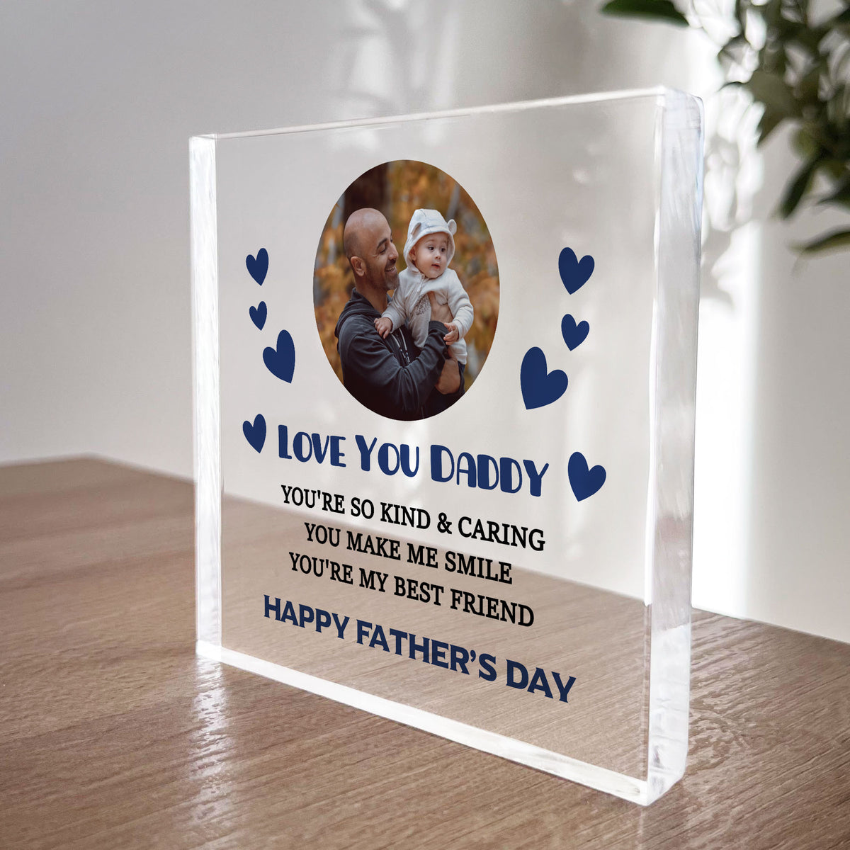 Gift For Dad Daddy For Fathers Day Personalised Photo Plaque