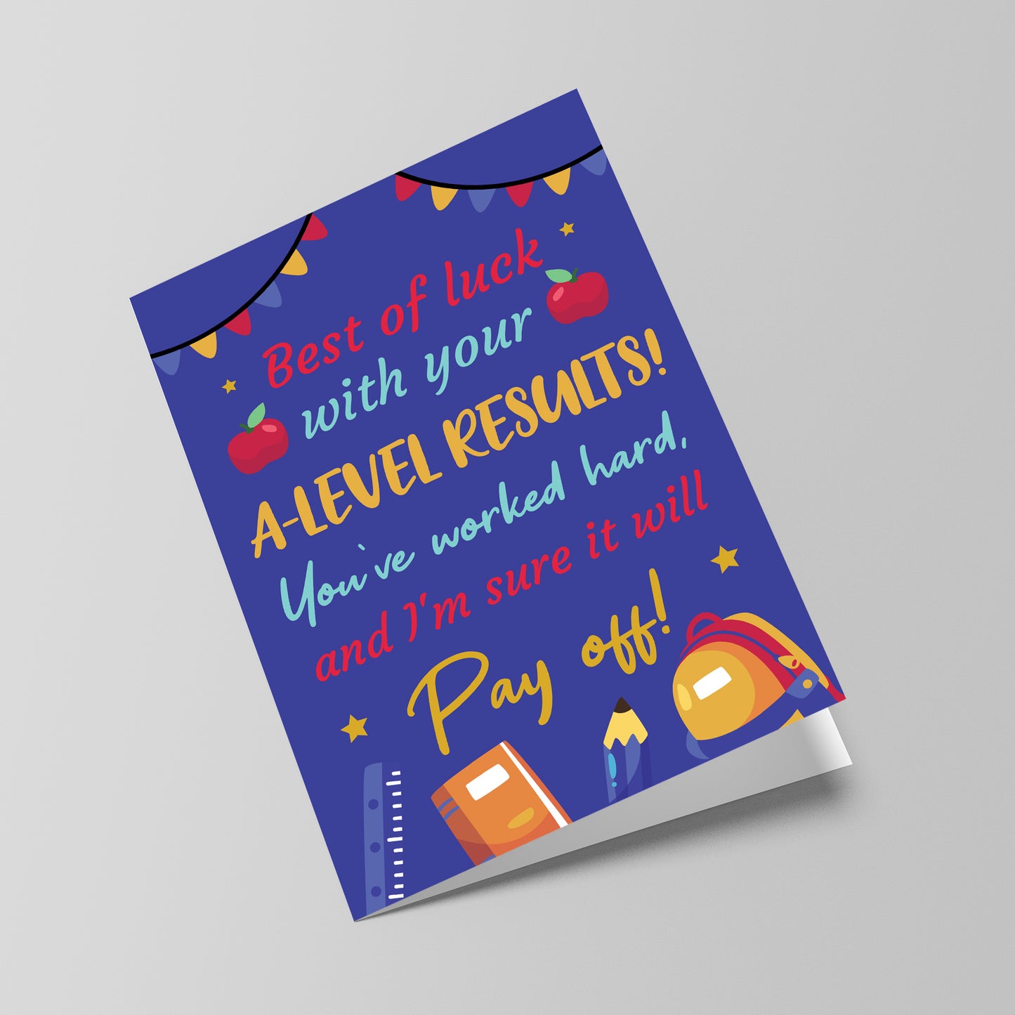 Good Luck With Your A-LEVEL RESULTS CARD For Daughter Son