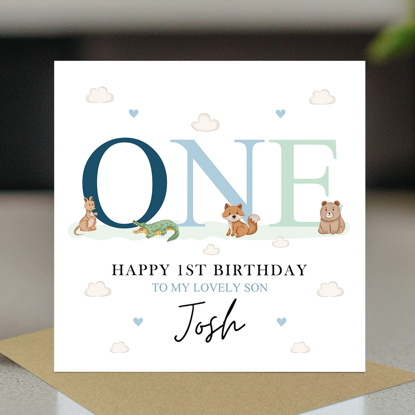 Personalised 1st First Birthday Card For My Lovely Son Grandson