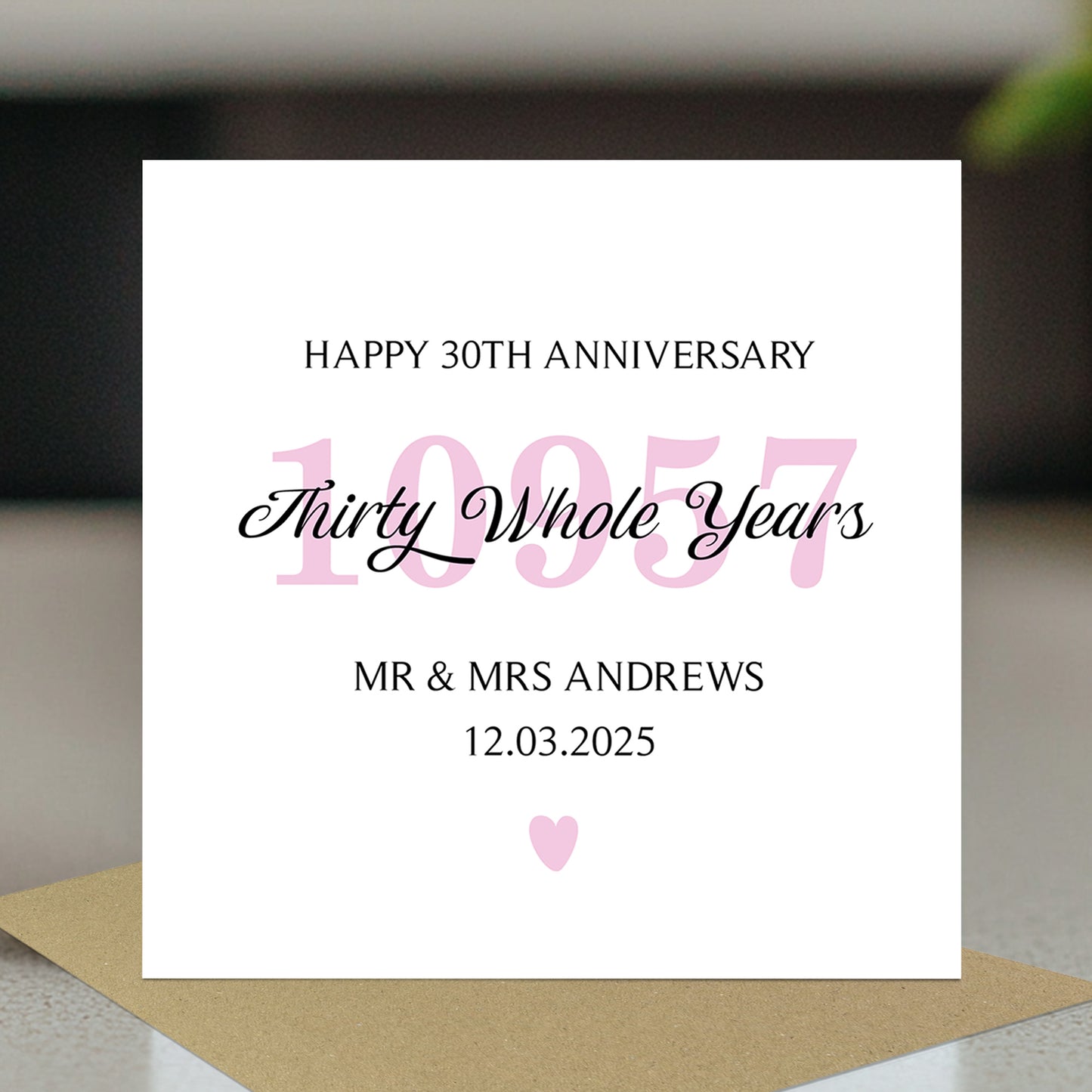 Personalised 30th Wedding Anniversary Card For Husband Wife
