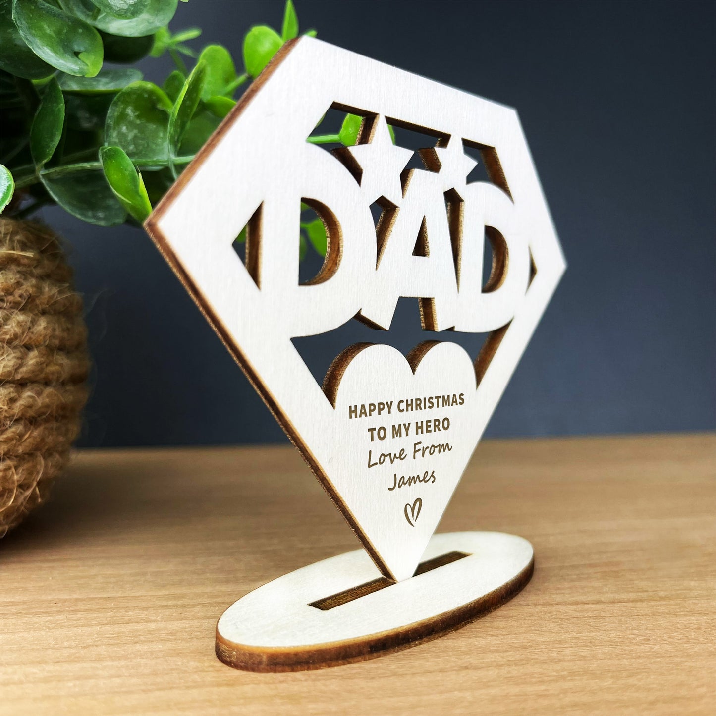 Personalised Fathers Day Wooden Plaque Gift For Dad Gift