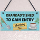 Funny Grandads Shed Sign Hanging Wall Door Plaque Shed Signs
