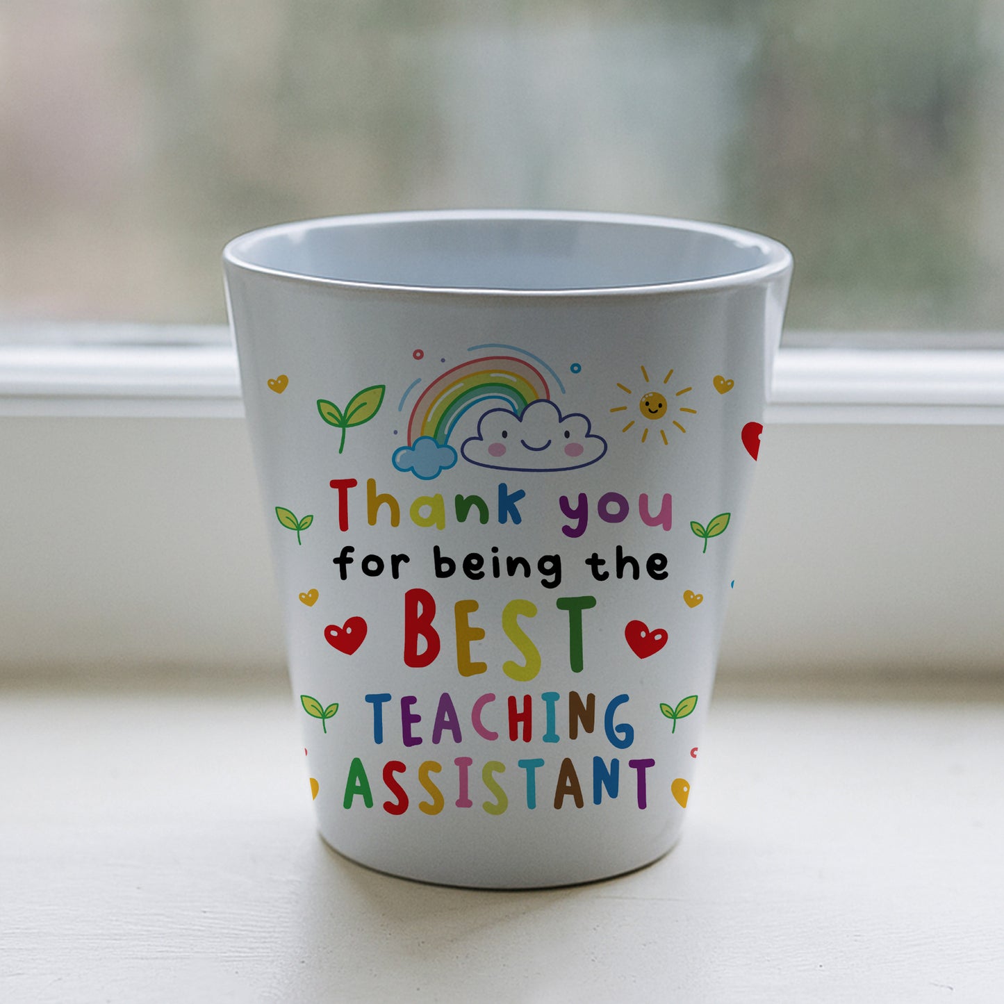 BEST TEACHING ASSISTANT GIFT Plant Pot 10cm x 9cm Thank You Gift