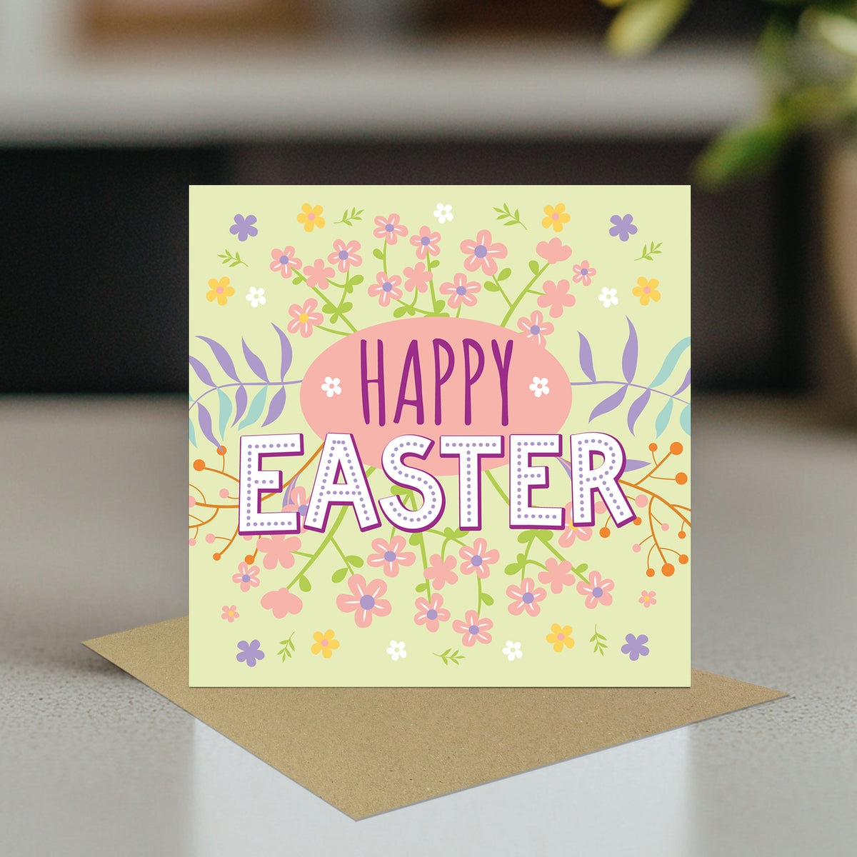Cute Easter Card Easter Card Happy Easter Card With Envelope