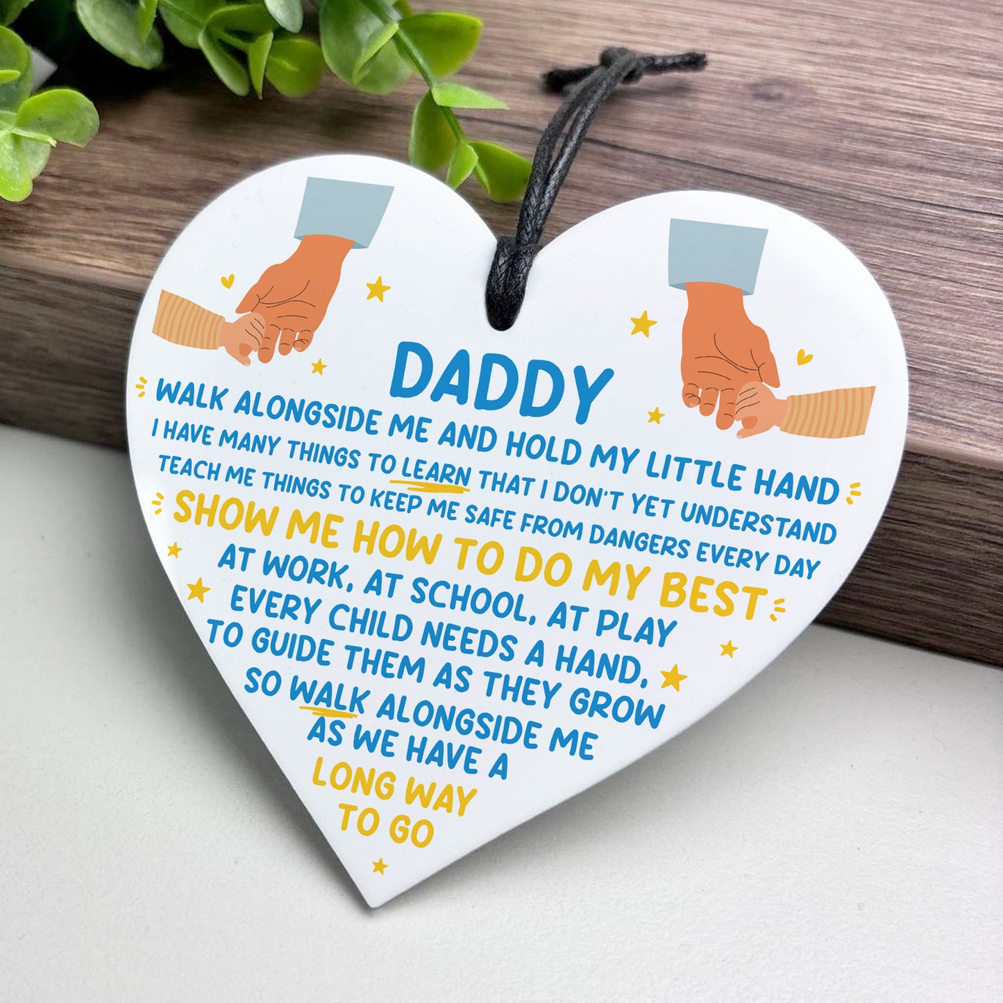 Gift For Daddy From Daughter Son Thank You Gift Acrylic Heart