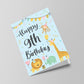 9th Birthday Jungle Animals Card for Girls Boys 9 Year Old Child