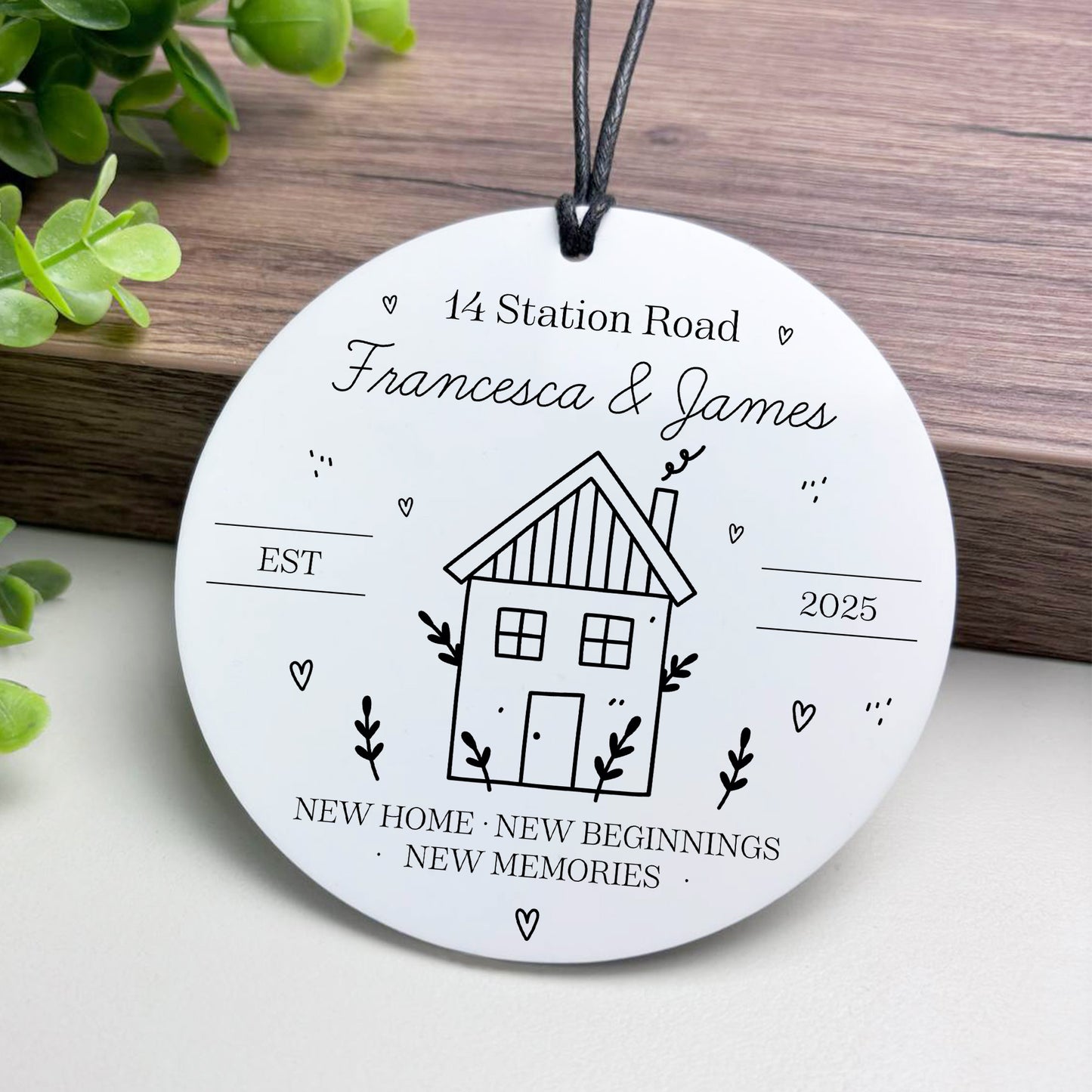 Congratulations New Home Gift For Couple Personalised Plaque