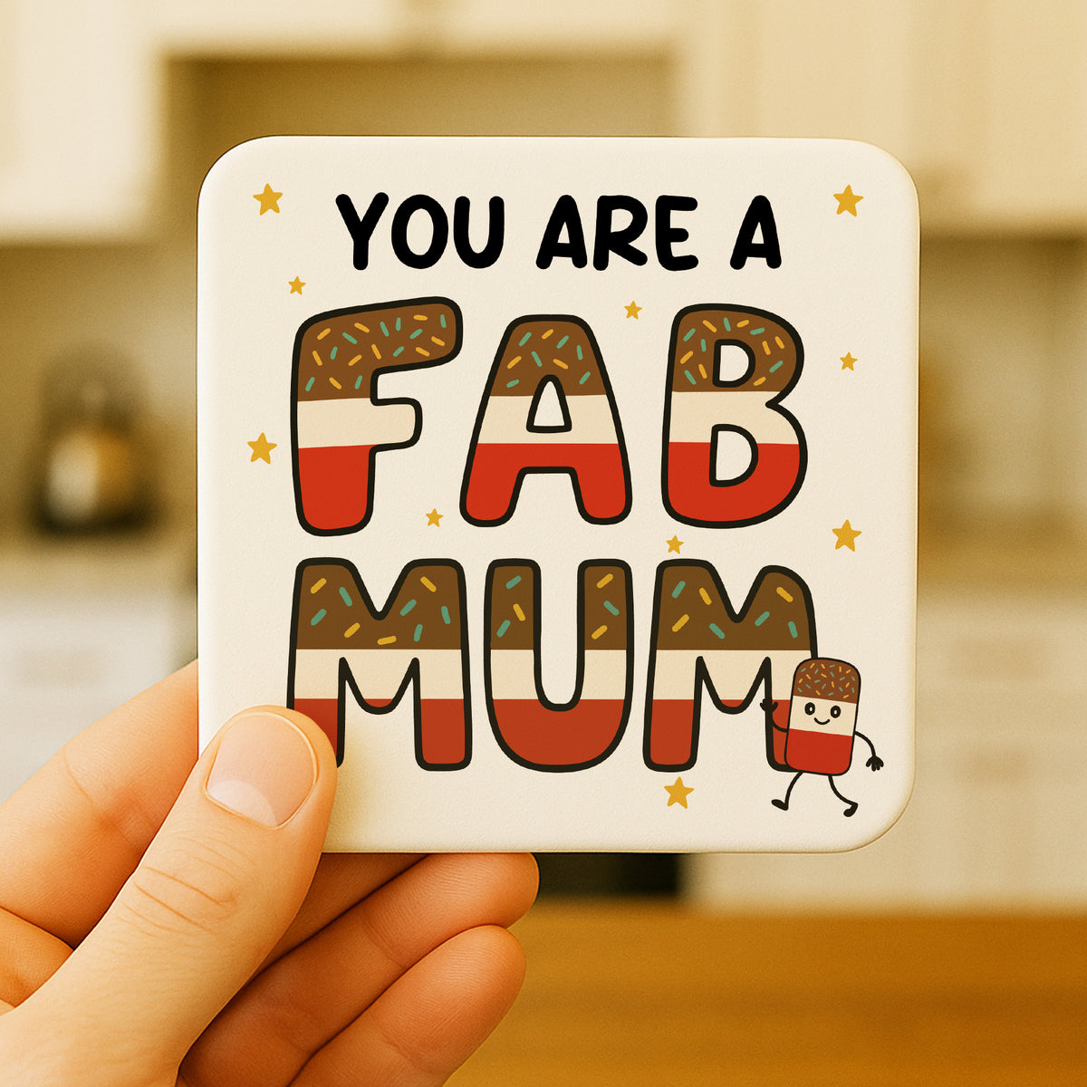 You Are A FAB MUM Coaster Happy Birthday Gift For Mum