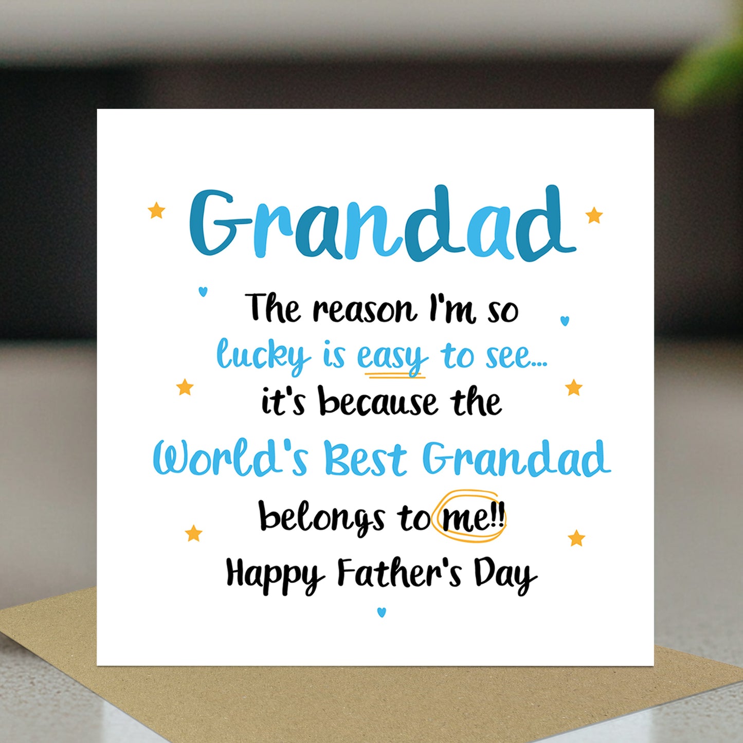 Fathers Day Card For Grandad BEST GRANDAD Card From Grandson